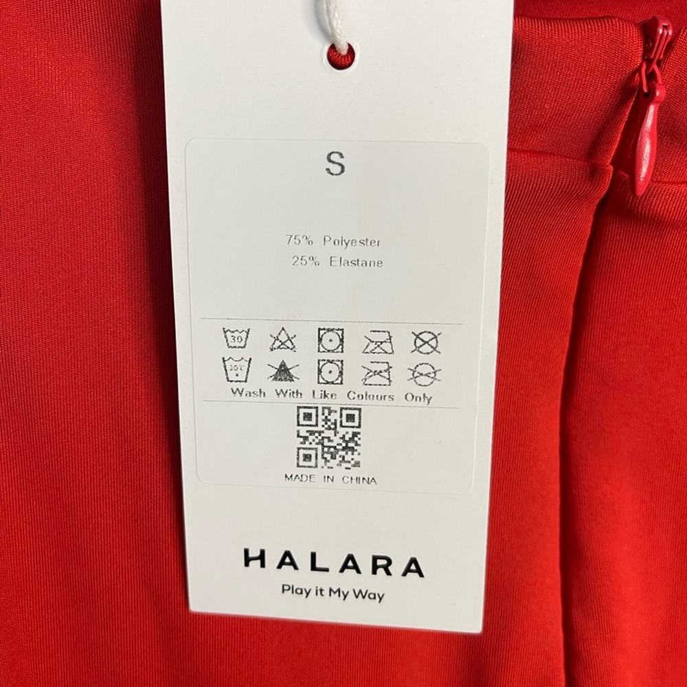 Halara 2-Piece Mini Racerback Zip Up Tennis Dress in Valiant Poppy Size S NWT - Picture 10 of 14